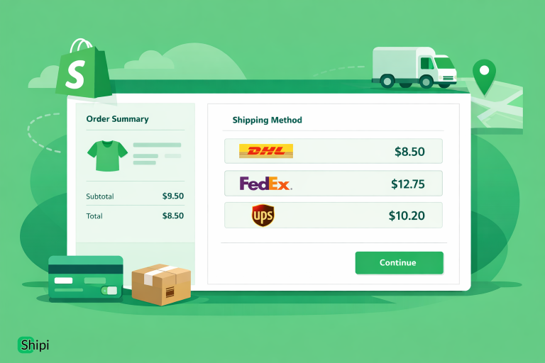 How to show live shipping rates in Shopify using real-time carrier pricing