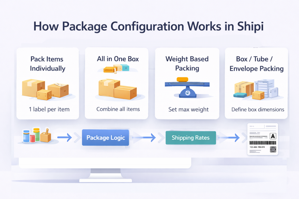 How shipping package configuration works in shipi