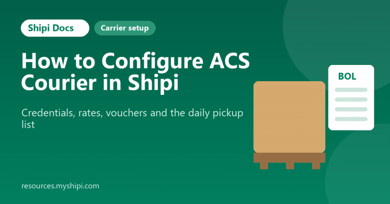 How to configure ACS Courier in Shipi
