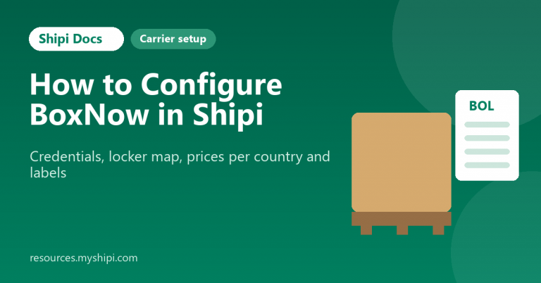 How to configure BoxNow in Shipi