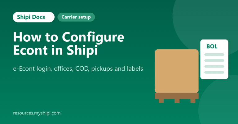 How to configure Econt Express in Shipi