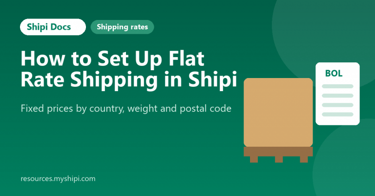 How to set up flat rate shipping in Shipi