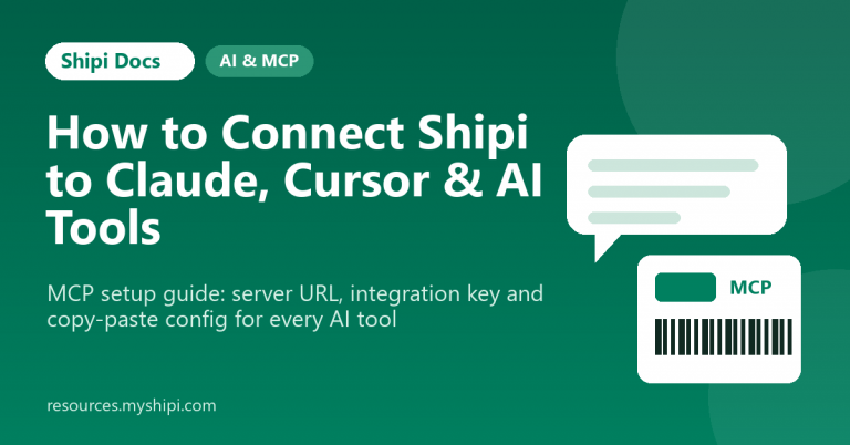 Connect Shipi to Claude, Cursor and AI tools with MCP