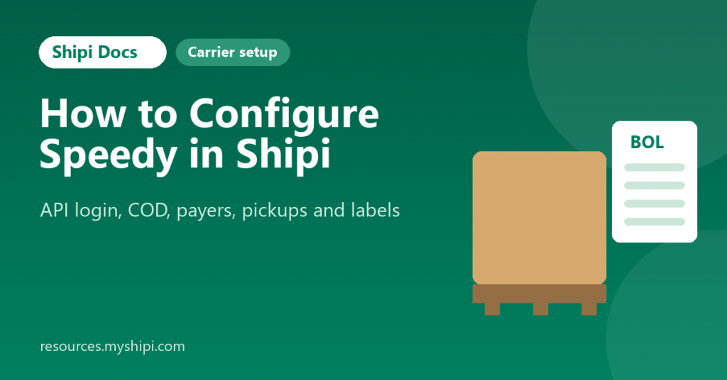 How to Configure Speedy in Shipi