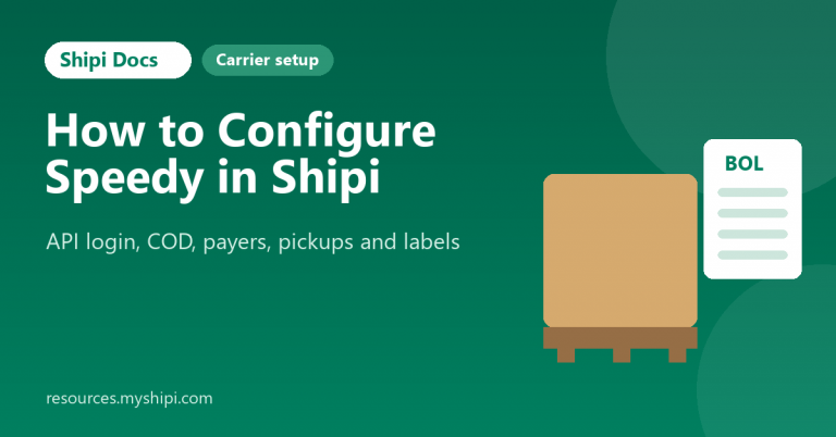 How to configure Speedy in Shipi